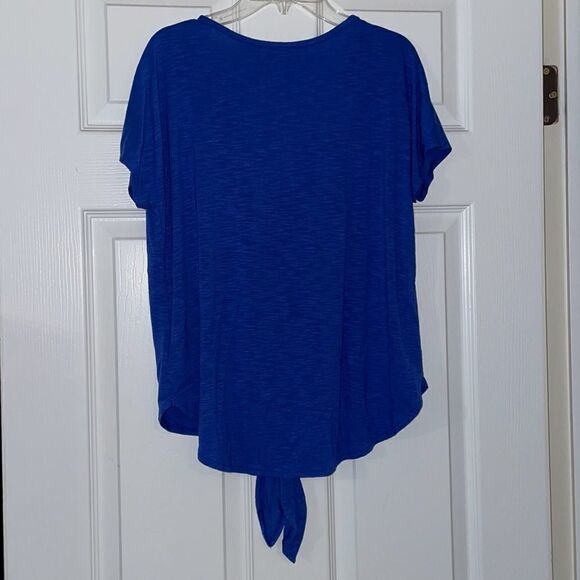 ✨Rachel Zoe Royal Blue Button Up Tie Front Top - Picture 6 of 6